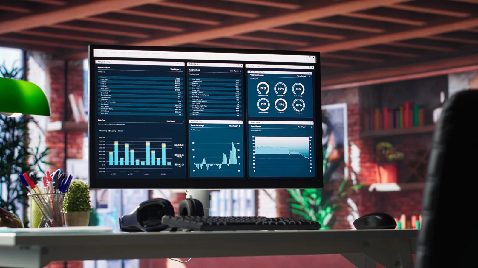 Dashboard con métricas e indicadores para implementar IA en una empresa